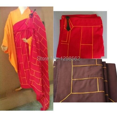 Unisex WOODENHOOK Buddhist monk long robecassock zuyi uniforms suits meditation martial artsgown Buddhism famous brand