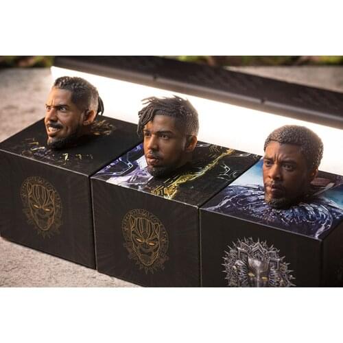 In Stock KM Series (001-002-003) 1/6 Soldier Panther Head Carving Three Head Carving Set