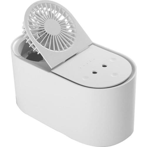 Desk Fan,Air Circulator Fan with Cool Mist Humidifier 1.6 L Mute Fan,3 Speeds,Personal Table Cooling Fan for Home&Office