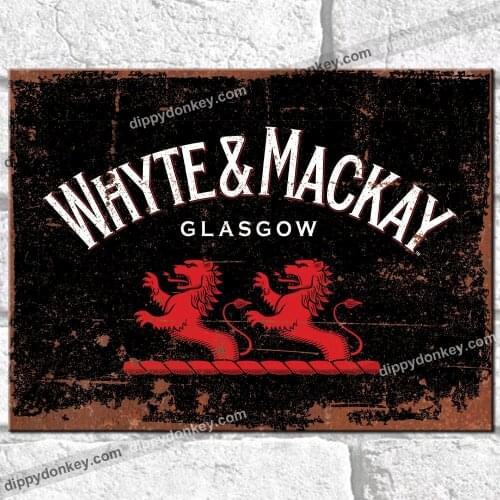 WHYTE & MACKAY Metal Signs Vintage Retro Man Cave Wall Garage Shed Tin Sign UK