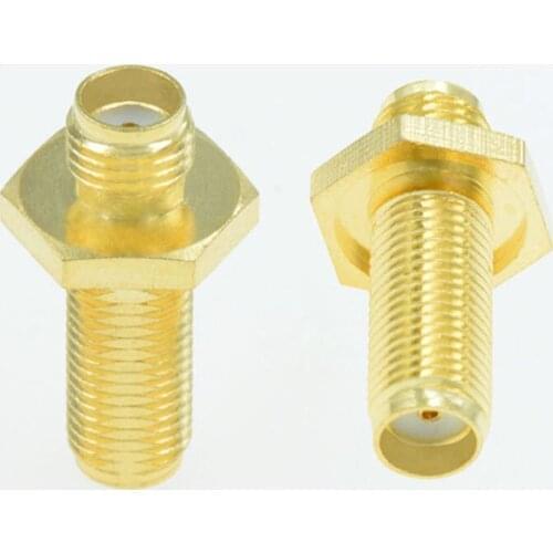 100x Adapter SMA Female Jack To SMA Female Bulkhead Panel Mount O-Ring Connector