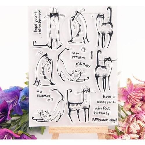 11x15cm cat beard Transparent Clear Stamps Silicone Seals Roller Stamp DIY scrapbooking photo album/Card Making wedding