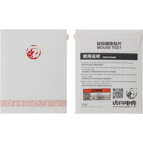 2 Sets/pack Tiger Gaming Mouse Feet Mouse Skate For ZOWIE ZA13 White Mouse Glides Curve Edge 32CA