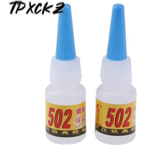 2Pcs 502 Super Glue Instant Quick-drying Cyanoacrylate Adhesive Strong Bond Fast Crafts Repair Tools