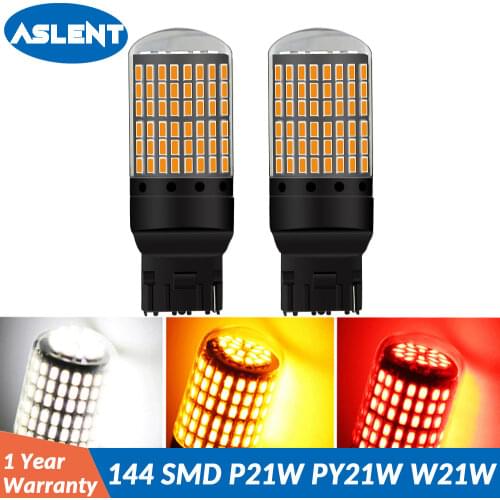 2pcs CanBus 1156 BA15S p21w BAU15S py21w T20 7440 W21W 1157 BAY15D led Bulbs 144smd car Turn Signal Lights reverse Brake lamp