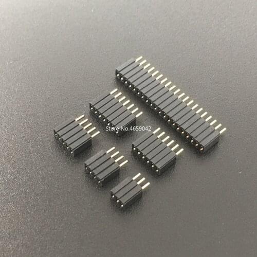 5PCS/LOT 1.27MM pitch row single row female straight 1*2/3/4/5/6/7/8/9/10/12/20PIN Connector