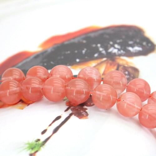 Hot sale 12mm round Pink watermelon tourmaline 15" loose beads DIY women fashion jewelry making wholesale