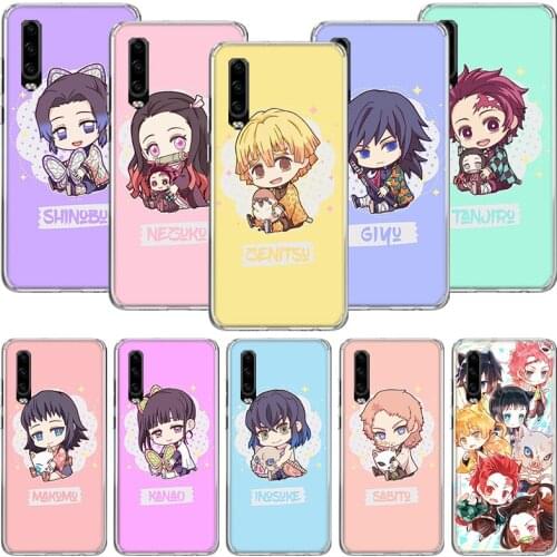 Demon Slayer Kimetsu No Yaiba Cute Phone Case For Huawei P30 P40 P20 P10 Mate 20 10 30 Lite Pro P Smart Z Plus Printing Cover Co