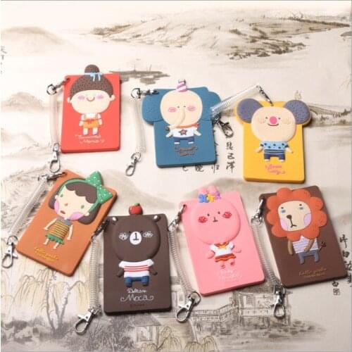 Lovely Cute card case holder Bank Credit Card Holders Card Bus ID Holders Identity Badge with Cartoon Retractable Reel Kid Gift