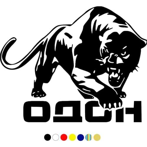 CS-146#15*18.9cm 30*38cm panther ODON funny car sticker and decal silver/black vinyl auto car stickers