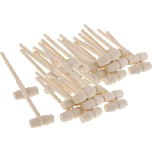30 Pieces Wooden Hammer Mallet 140x43x19mm Crab Lobster Seafood Crackers