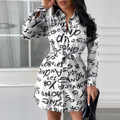 ISHOWTIENDA Fashionable Shirt Dresses