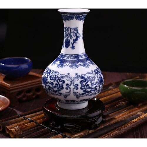 Ceramic Vases Traditional Chinese Blue And White Porcelain For Flowers C Pattern