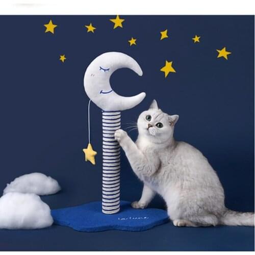 Moon Scratching Post Tree Scratching Post For Large Cats Non-shrinking Cat Scratcher Vertical Cat Scratcher Small Cat Climbing F