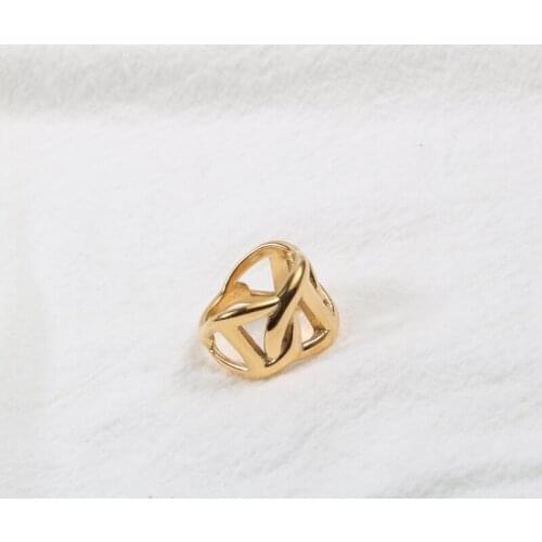 Stainless Steel Vintage Pig Nose Ring Plated With Real Gold Wide Three Twisted For Women Punk Accessories 2021 Fashion Jewellery