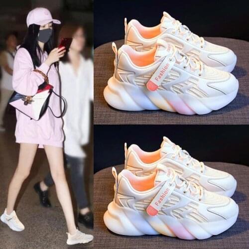 Colorful Dad Shoes Womens Ins Fashionable 2021 New Internet Hot Thick Bottom Spring Sports Womens Shoes