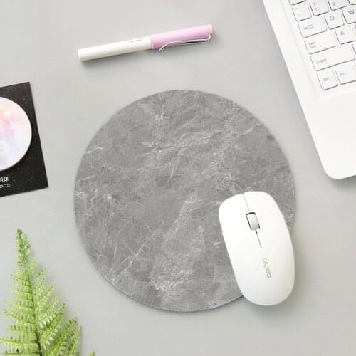 Mairuige Marble Round Small Mouse Pad Non-slip 200x200mm Suitable for Office Carpet Table Mat Game Mat High Quality Promotion