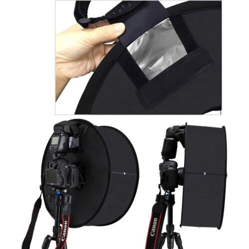 Round Macro and Portrait Softbox SpeedLite Flash Light Foldable Diffuser Easy Install Soft Box 45*45*16cm
