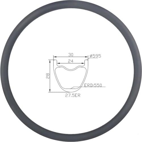 LIENGU 27.5er 30mm x 28mm Tubeless Hookless MTB XC Carbon Rim Clincher Cross Country 650B Bicycle Wheel UD 3K Twill 12K