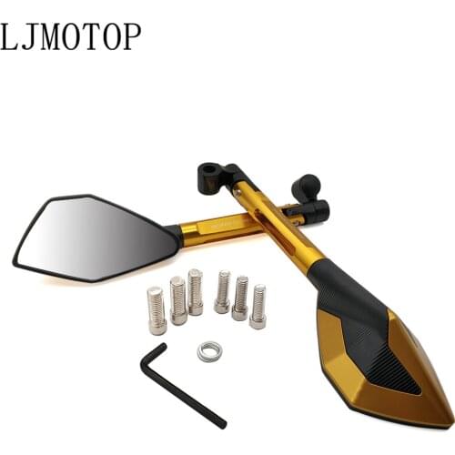 For DUCATI Monster M600 M620 M750 M900 Scrambler 1100 1200 CNC Motorcycle Mirrors Moto Rearview Mirrors Side Mirrors accessories