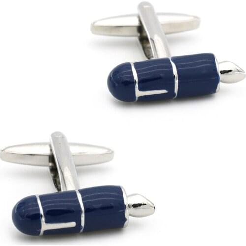 Mens Pen Cuff Links Copper Material Red Blue Black Color Option