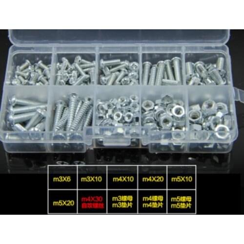 Cap Screw nut bolt washer kit set DIY Hardware Wholesale M3 M4 M5