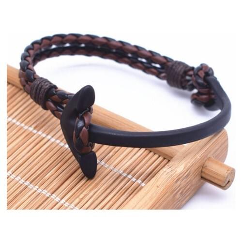 Myfavori New Design Bracelet Weave Rope Anchor Bracelet Leather Bracelet Patterns