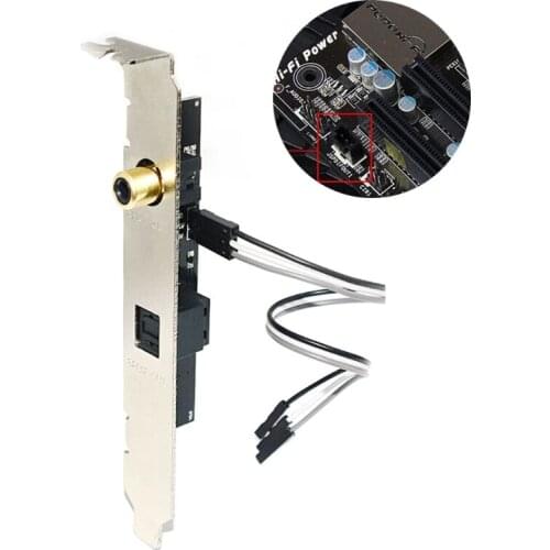 Optical Fiber baffle 24Bit 192KHz SPDIF Daughter Card optic Coaxial Digital Sound Card DAC DTS Decoder for Motherboard 3LPCM