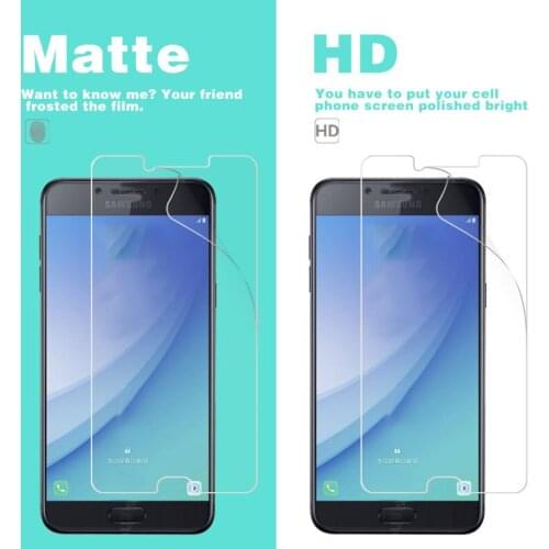 LCD Clear Glossy HD Film Cover For Samsung C5 C7 C8 C9 Pro Core 2 Max Lite Prime 4G Cover 3 Matte Film Of Anti-Glare + Cloth