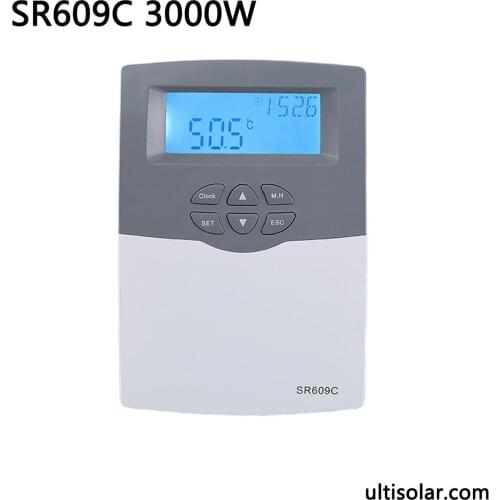 SR609C Solar Smart Water Heater Controller for Compact Pressurized System with 3000W H1 20 Meters Cable NTC10K Ultisolar Energy