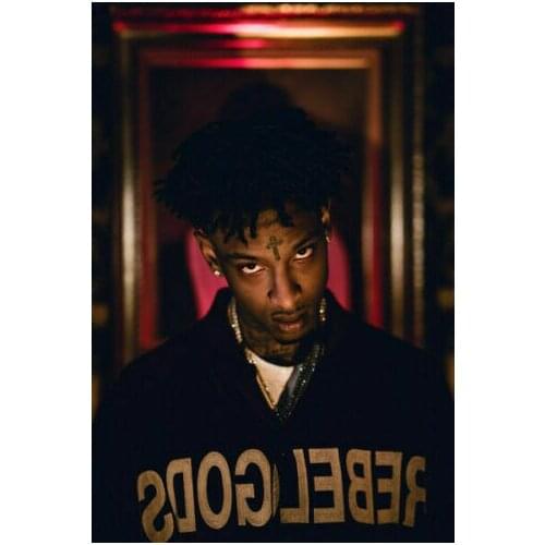 Savage Rap Music Star Hip Hop Rapper Silk Fabric Wall Poster Art Decor Sticker Bright