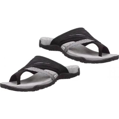 1 Pair Women Flip Flops Casual Anti-slip Rubber T-Strap Open Toe Comfort Sandals for Beach