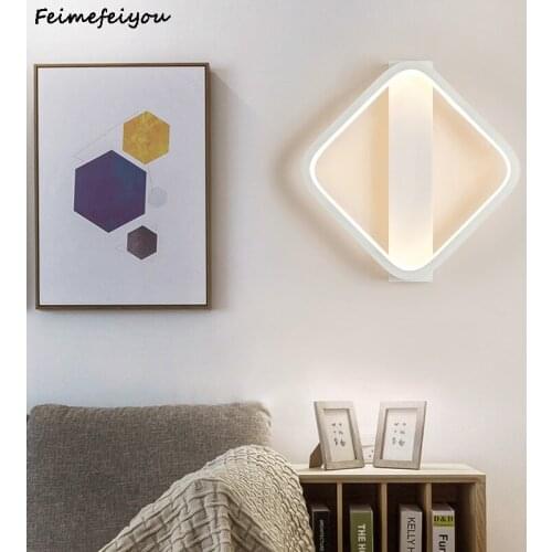 Nordic 16W LED Wall Light Simple Modern Creativity Bedroom Bedside Lamp Wall Sconce Living Room Aluminum Metal Wall Lamp