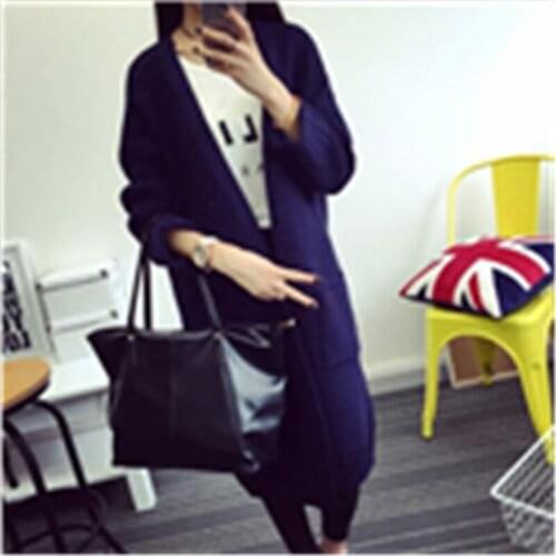 Sweaters Long Coat Women Sweater Long Cardigan 2020 Fashion Autumn Winter Style Long Sleeve Loose Thick Knitted SW308