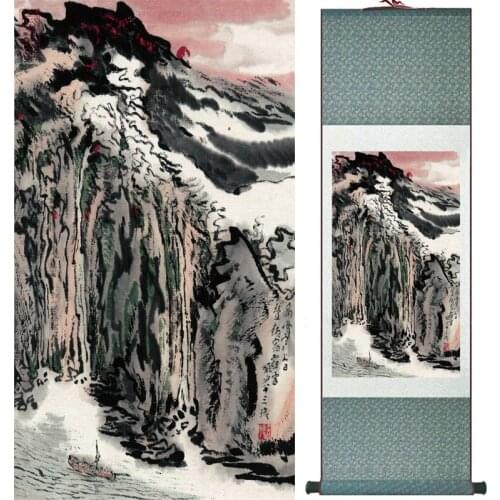 Home Office Decoration Chinese scroll painting birds painting Chinese wash Printed painting 060411