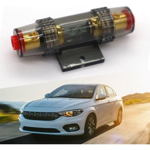 Universal Durable Car Audio Refit Fuse Holder 30A/40A/50A/60A/80A/100A DC 12V Car Stereo Audio Circuit Breaker Inline Fuse