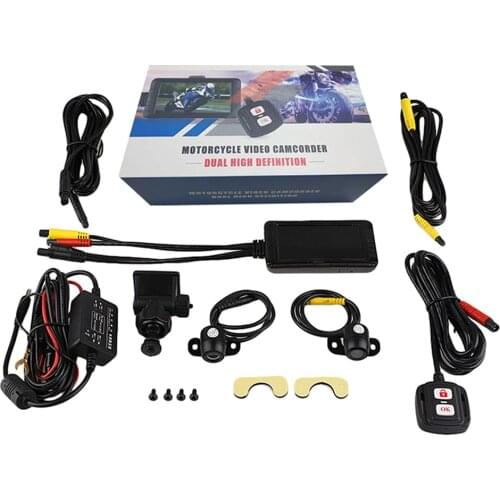 3.0inch LCD Full HD 1080P Motorcycle DVR Dash Cam Front Rear View Video Recorder Motorbike Night Dashcam Camera