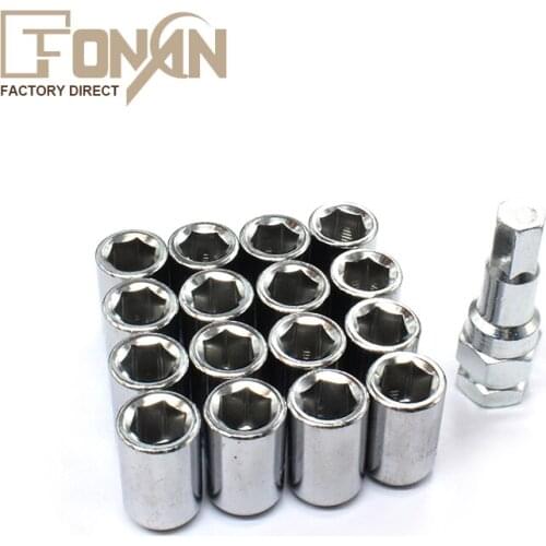 X16 Chrome Acorn Tuner Lug Nuts 12x1.25
