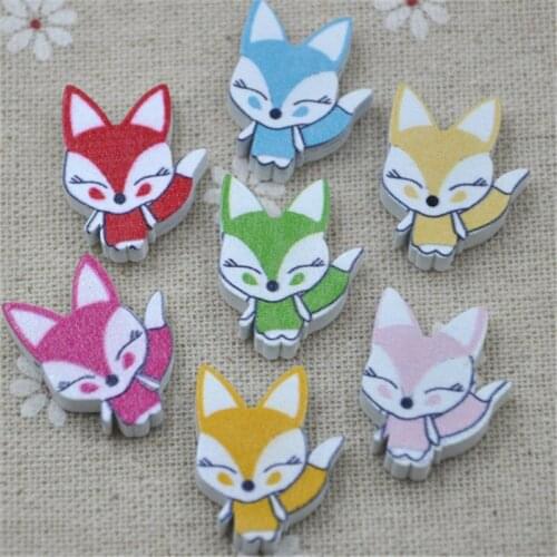 New 25/50pcs Colorful Baby Wood Buttons 17X23 mm Sewing Craft Mix Lots WB301