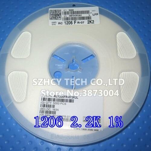5000Pcs 1206 2.2K 1% RC1206FR-072K2L New and origianl