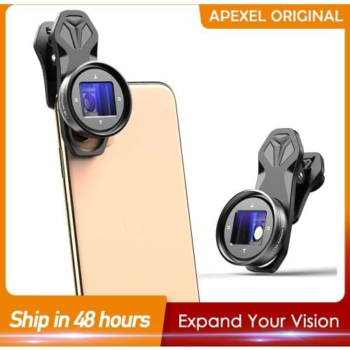 APEXEL 1.33X Anamorphic Camcorder Lens Widescreen Movie Shooting Deformation Mobile Phone Camera Lens with 17mm Clip For Vlog