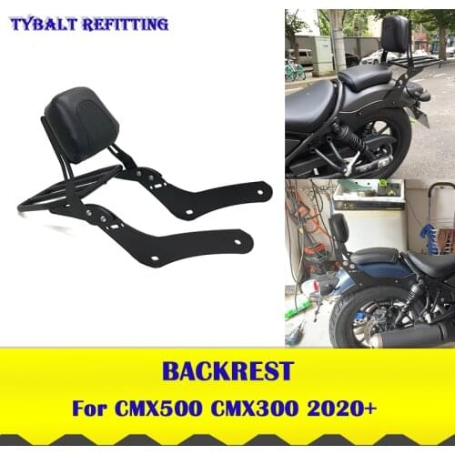 For Honda Rebel CMX300 CMX500 CMX 300 500 2017-2021 Motorcycle Luggage Rack Carrier Rear Passenger Detachable Sissy Bar Backrest