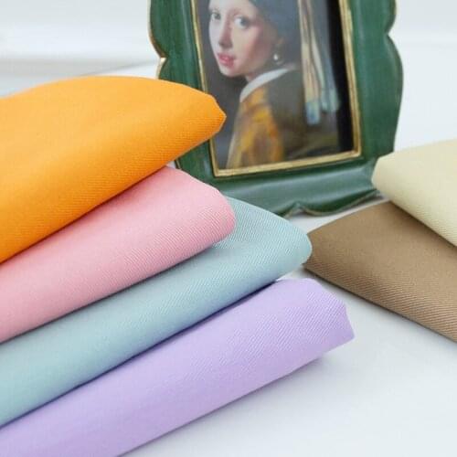 White Color Cotton Washed Denim Fabric Thickened Twill Material Pants Jacket Luggage Shoes Hat Skirt DIY Clothing Fabric