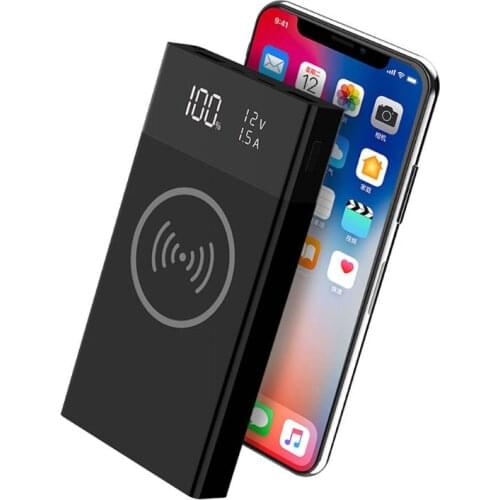 6 x 18650 Battery DIY Qi Wireless Charger QC3.0 USB Type C PD Power Bank Box Case No Battery