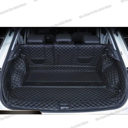 Leather Car Trunk Mat Cargo Liner for volkswagen golf 8 mk8 vw 2020 2021 2022 rear boot interior accessories auto stling detail