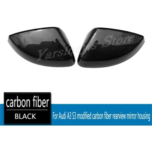 Suitable for Audi A3 S3 modified carbon fiber rearview mirror housing modified carbon fiber rearview mirror cover
