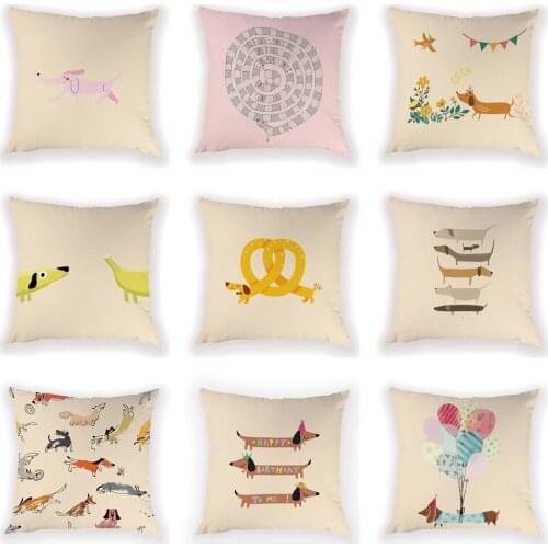 Pink Chair Cover Luxury Dachshund Cushion Cover For Sofa Banana Pillowcase Cheap Cushion Covers Living Room Cushions Decorative