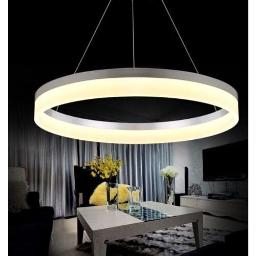 Modern LED Ring Acrylic Chandelier Home Dining Room Bedroom Study Decorative Lighting Suspension Place of business Chandeliers