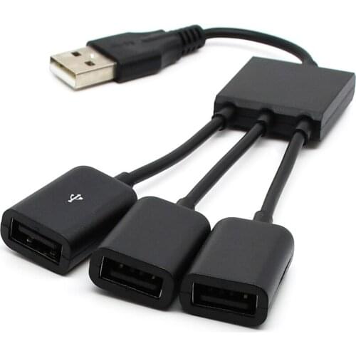 USB 2.0 to 3 Ports USB Hub data Cable Bus power For Laptop Macbook Notebook PC & Mouse & Flash Disk