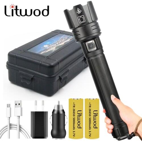 XHP120 600000LM Powerful Led Flashlight USB Rechargeable Torch Zoomable Bulbs 18650 26650 Battery Portable Light Camping Lantern